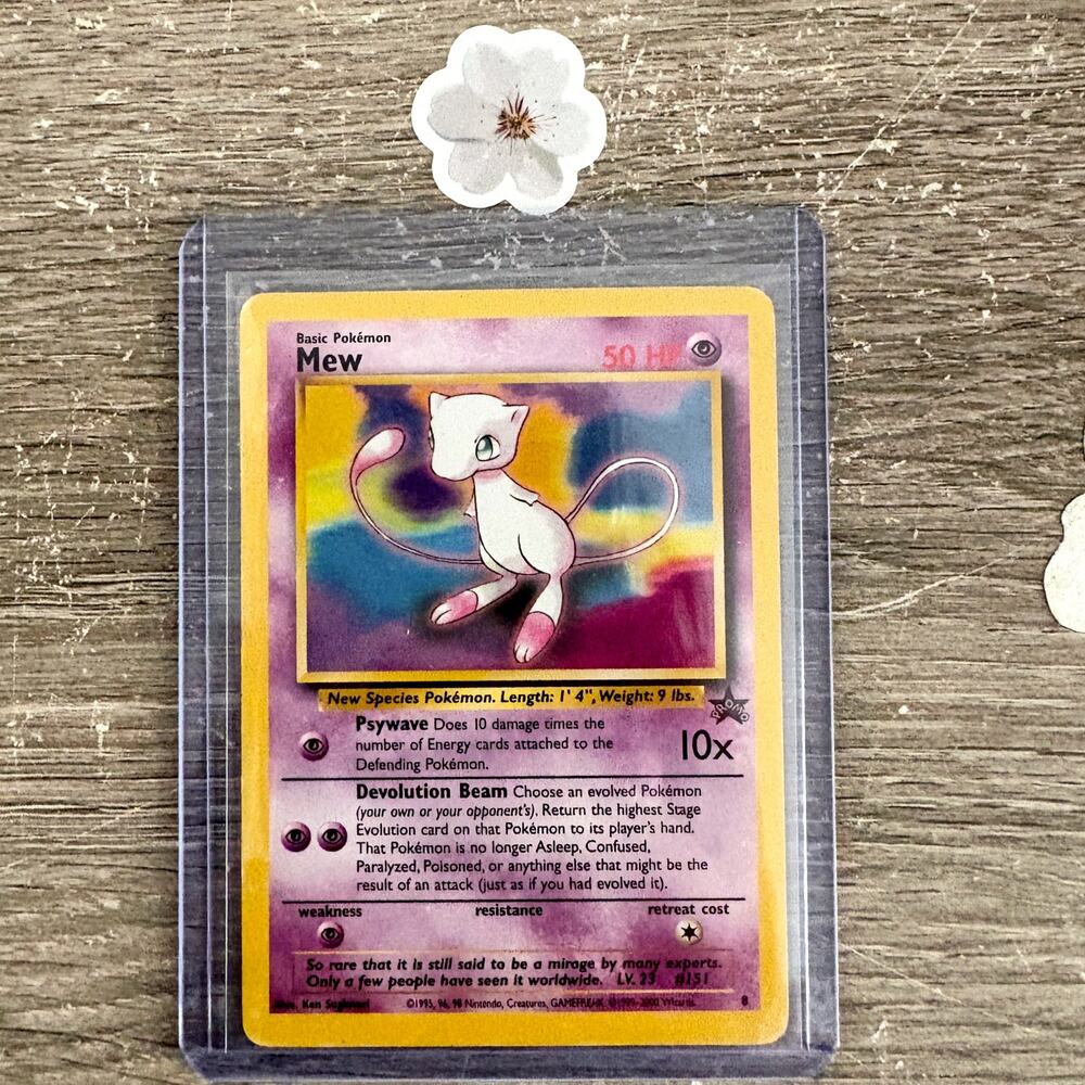 VTG Rare Mew Black Star Promo Orginal First Edition 1995 Pokemon Card LV.23 #151